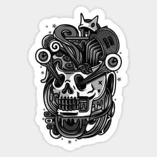 King Skull Sticker